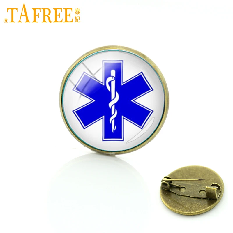 TAFREE изысканный Star Of Life броши на булавке для оказания медицинской помощи