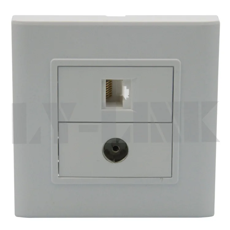

TV and RJ45 wall plate