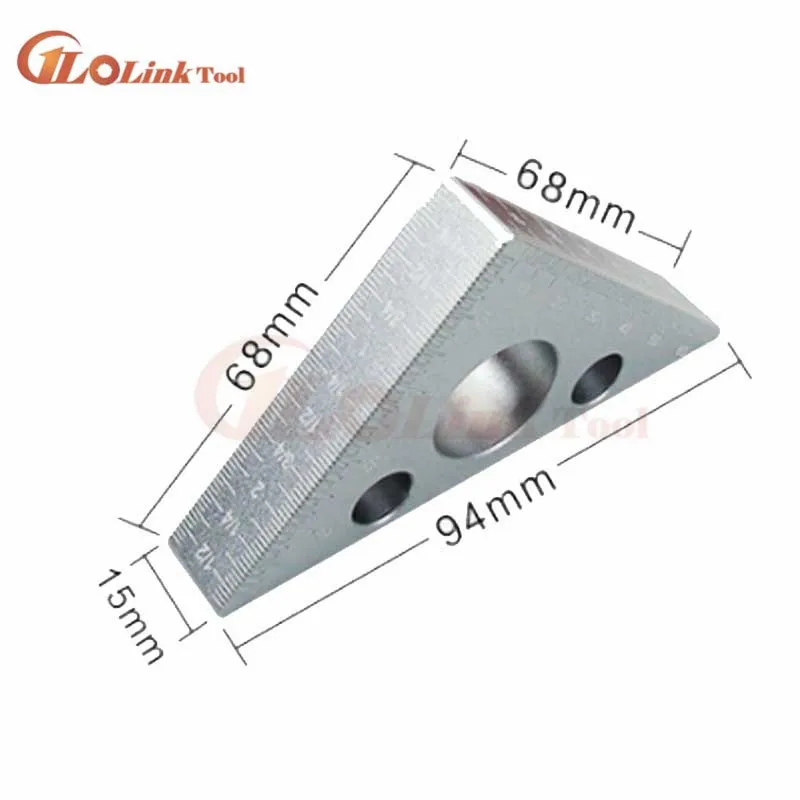 Carpenter Workshop Aluminum Inch Alloy 45 Degree Angle Ruler Triangle Woodworking Multifunction Tool | Инструменты