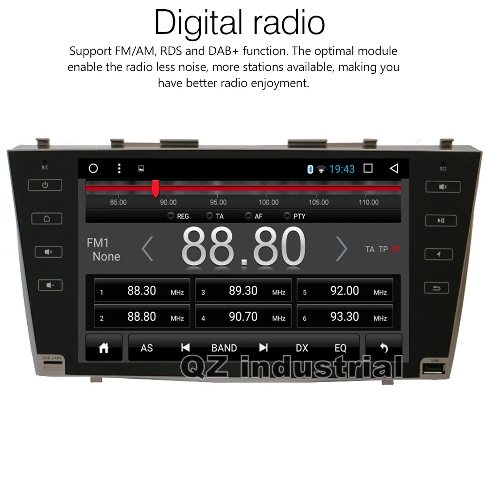 QZ industrial HD 9 &quotAndroid 8 1 T3 для Toyota Camry 40 Aurion 2006 2011 Автомобильный DVD плеер с Wi Fi 3G 4G Радио