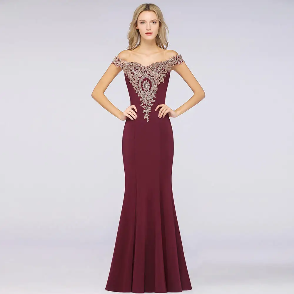 burgundy Robe de Soiree, сексуальное, кружевное, с кристаллами, розовое, длинное, вечернее платье,, элегантное, с рукавом-крылышком, вечерние платья, Vestido de Festa - Цвет: burgundy