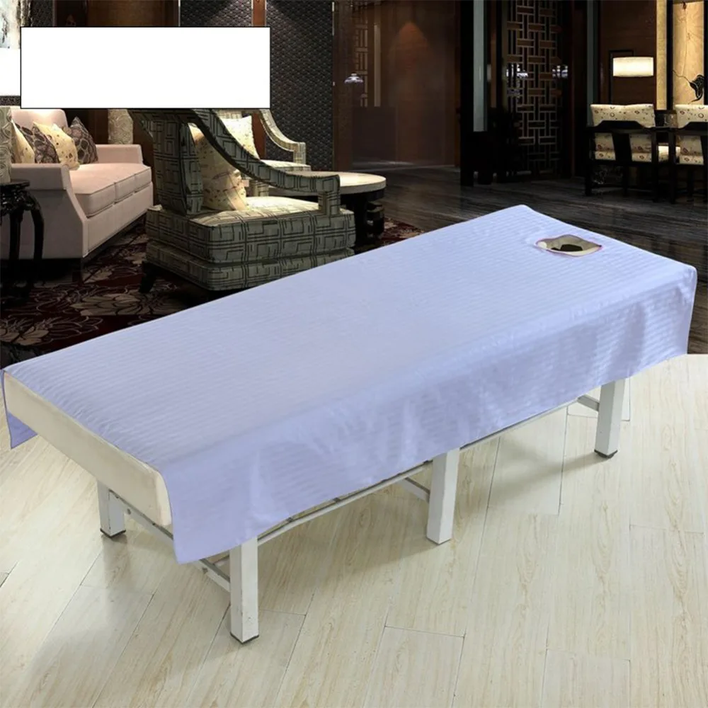 Cotton Massage Table Cloth Bed Cover Sheet Beauty Salon Spa with Face Hole Pure Color zk30 | Дом и сад