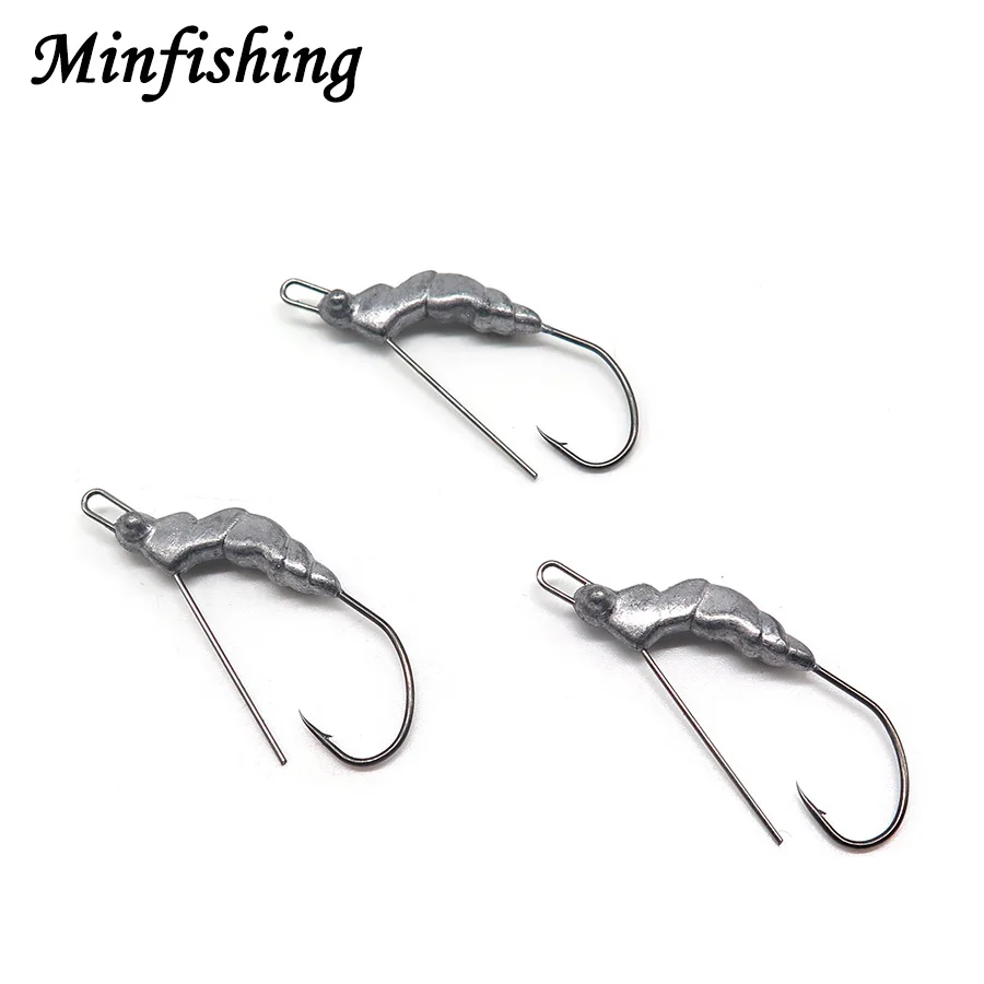 Minfishing 5 шт кривошипный Jig Head 3g свинцовый крючок для рыбалки на голову с высоким