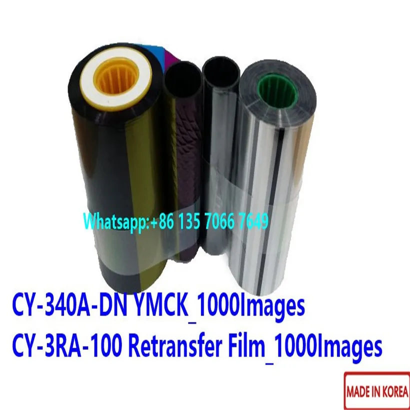 Retransfer совместимый с DNP и YMCK 1 комплект сделанный в Корее для CX330 CX D80 принтер ID карты