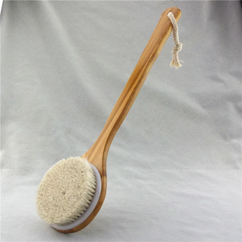 1 шт длинной ручкой щетка для ванны из натуральной щетины Бытовые аксессуары