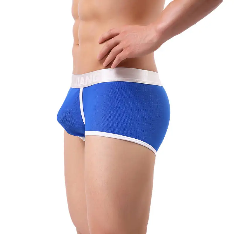 6Pcs/Lot Mens Underwear Boxers Sexy Ice Silk Boxershorts Men Ultra Thin Bulge Pouch Underpants Breathable Short Trunks Wholesale