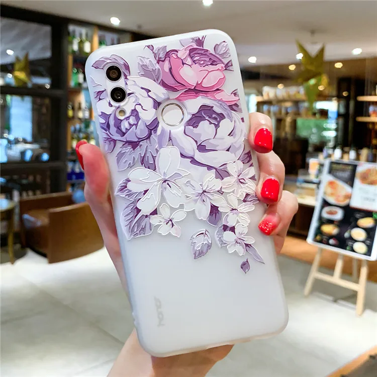 Чехол с объемным цветком для телефона Huawei Honor 8X 8C 8S 8 9 10 lite ударопрочный чехол P20 P30