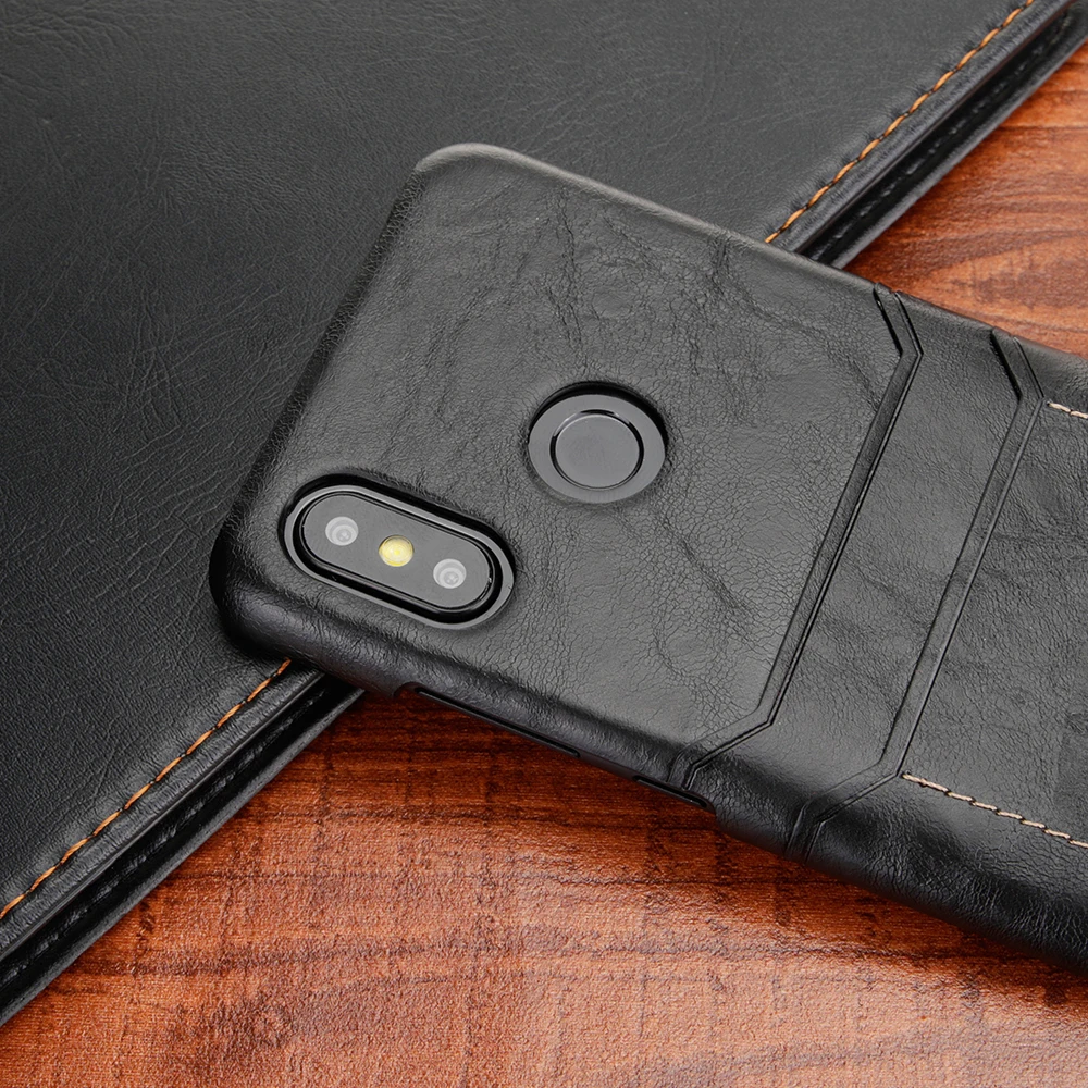 Luxury Phone Case For Xiaomi Mi A1 A2 8 9 SE PU Leather + PC Card Holder Cover Redmi 5 Plus Note Pro Half-Wrapped |