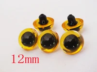 free shipping100pairslot 12mm yellow plastic dome half loop eyessafety eyes
