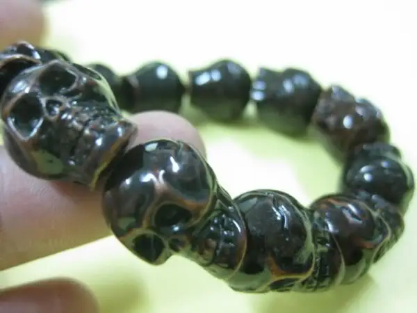 Модные классические череп голова шарик Мала Браслет вечерние ювелирные