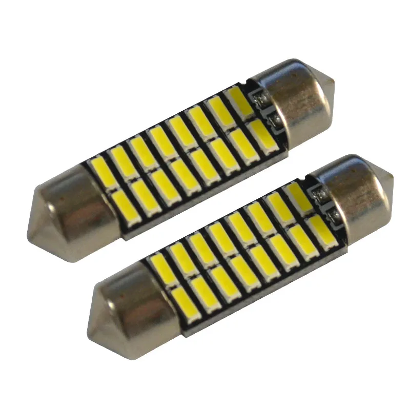 Оптовая продажа Автомобильный светодиодный купол 31 мм 36 39 41 свет 70MA c5w 16 SMD led 16smd 4014