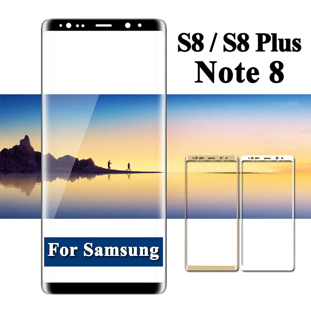 Для samsung Galaxy S8 плюс Стекло для samsung S8 закаленное Стекло Примечание 8 Экран протектор 3D изогнутые полное покрытие защитной пленка 9 H