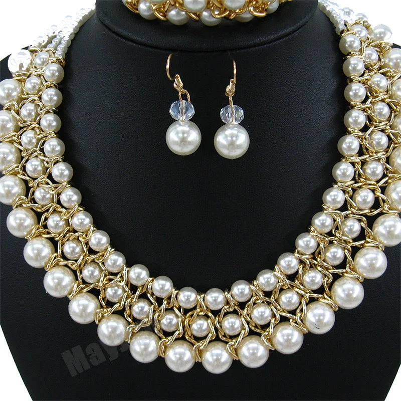 Заявление ожерелье 2017 мода ювелирные наборы Ручной Работы из бисера цепи большой