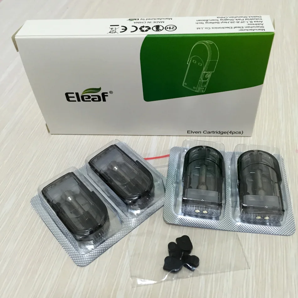 100% Original Eleaf Elven Pod Cartridge 1.6ml Capacity 4pcs/pack with 1.6ohm Resistance for Starter Kit Vape vs ijust | Электроника