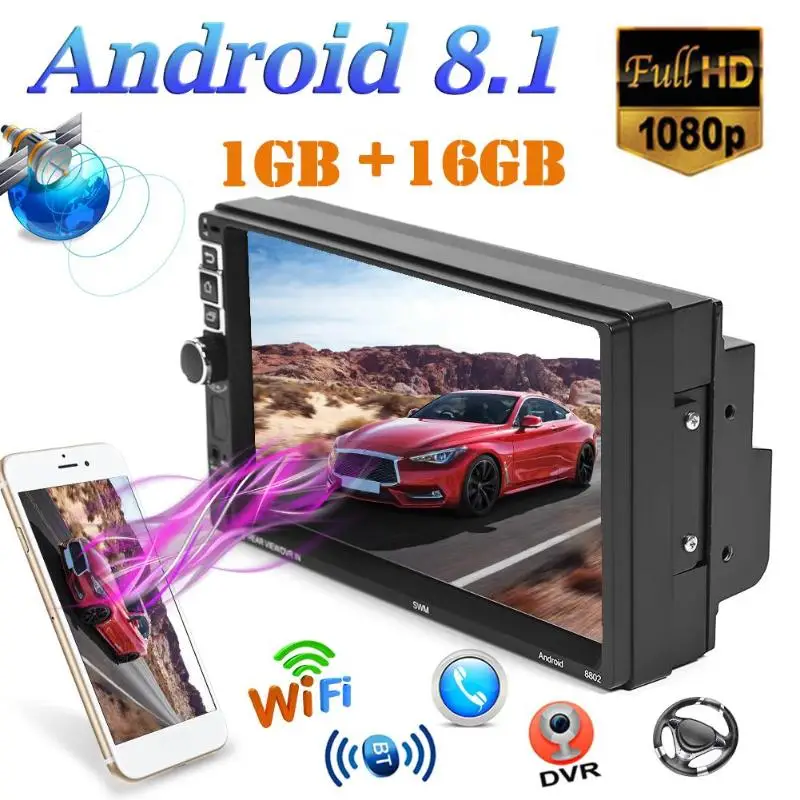 8802 Android 8 1 автомобильный стерео GPS Навигация BT WiFi USB FM радио головное устройство
