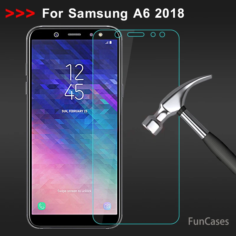 Закаленное Стекло для samsung Galaxy A6 2018 Экран протектор 9 H 2.5D телефона Защитная пленка