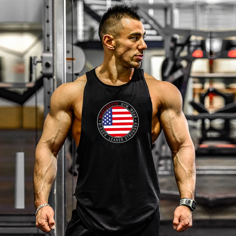 

Мужская майка без рукавов Muscleguys, майка для бодибилдинга, майка для фитнеса
