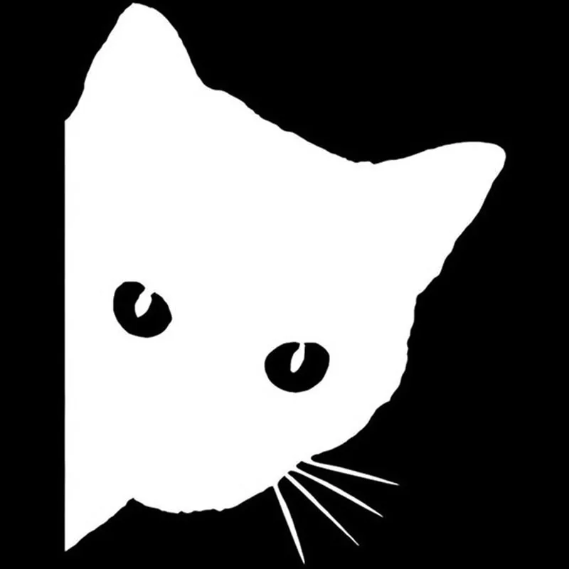 12*15CM CAT FACE PEERING Car Sticker Decals Pet Cat Motorcycle Decorative Stickers Window GS3157 | Автомобили и мотоциклы