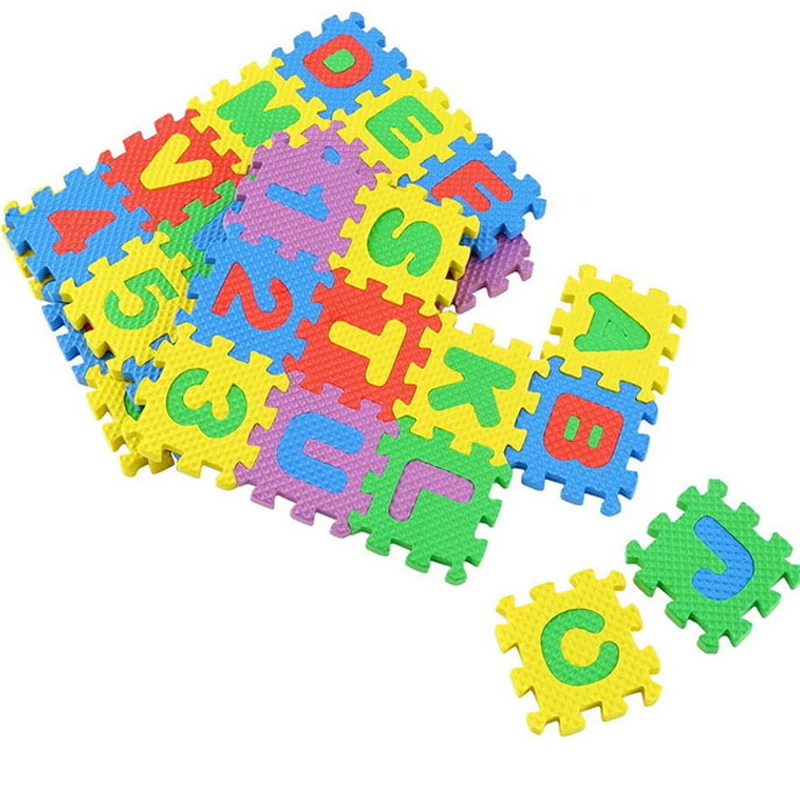 

36 шт./компл. 3D головоломки, детские мини-пазлы из ЭВА пены, детские игровые коврики с буквами алфавита, мягкие напольные развивающие игрушки