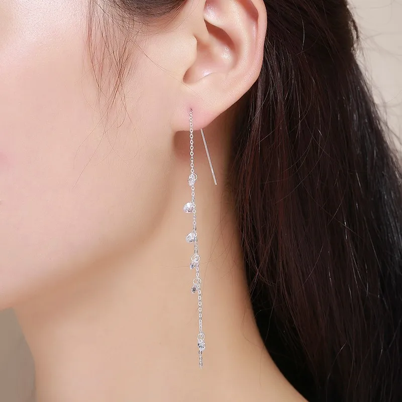 Женские длинные висячие серьги Orecchini Aros Aretes Oorbellen круглые цепочки из