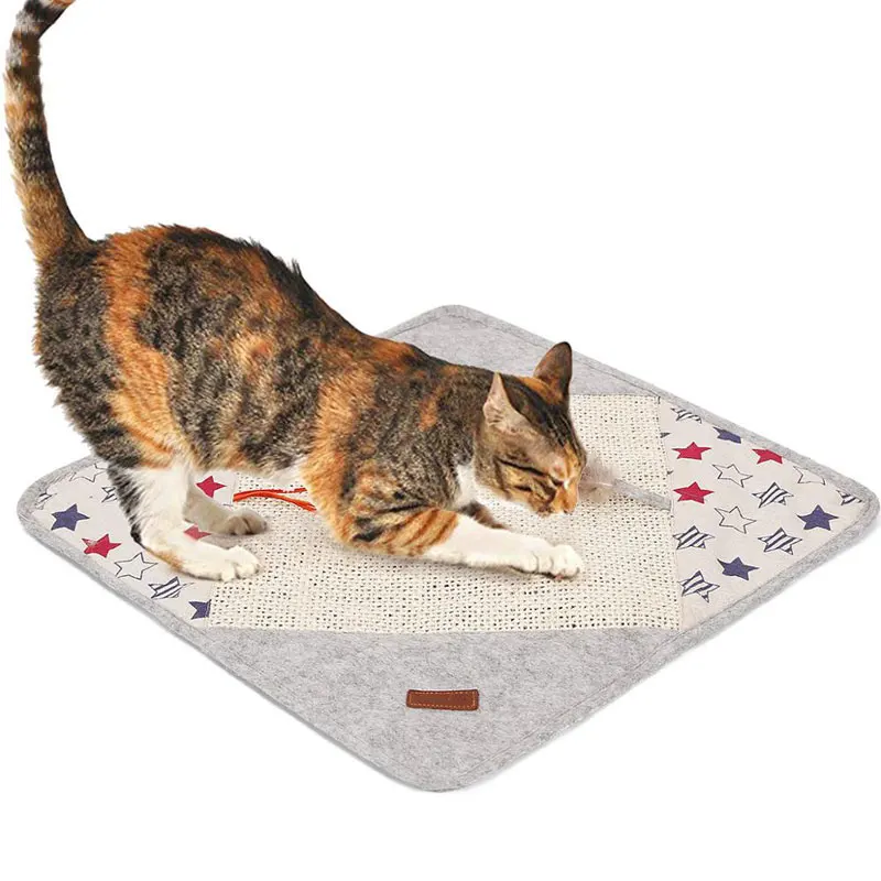 

Cat Scratching Mat Nature Toys Blanket Sisal Cat Scratcher Sofa Carpet for Cats
