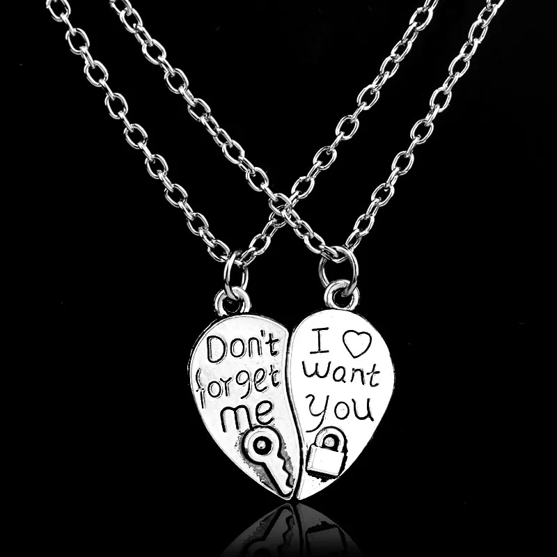 2 шт. подарок лучшему другу Инь Янь Пазл сердце кулон цепочка ожерелье семья