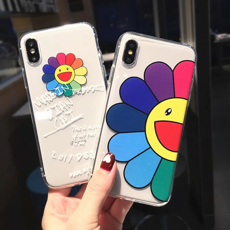 Милый цветной чехол для телефона с цветами iphone XS 12mini 11 Pro Max XR X 6 6s 7 8 plus SE 2020 модный