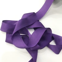25mm purple color 100 pure silk woven double face silk ribbons for embroidery and handcraft projectgift packing