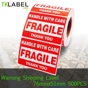 2 рулона х самоклеящиеся предварительно напечатанные предупреждающие этикетки для доставки хрупкие наклейки для Ebay Amazon 3x5 3x2 дюйма картонные предупреждающие этикетки