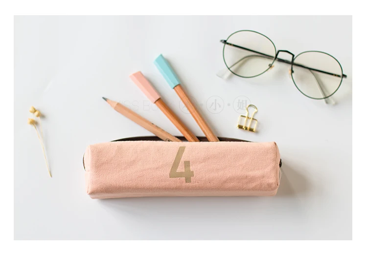 Jianwu контрастных квадрата Пенал Холст оригинальность сумки карандаш номер интерес студент пенал милые школьные принадлежности