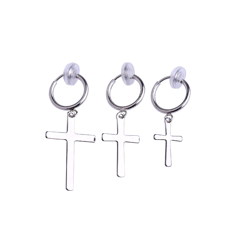 Cross ear clip female painless plastic resin without hole high-end Xia no pierced fresh |