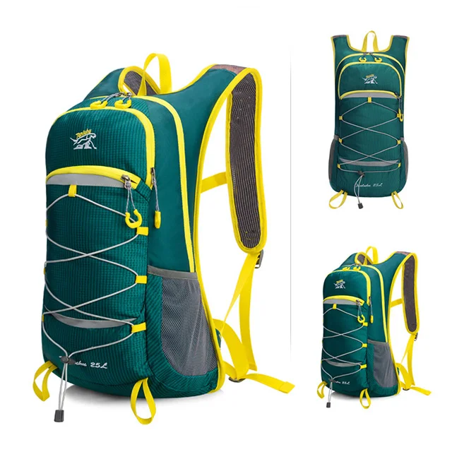 Deep Green 25л рюкзак для альпинизма, пешего туризма, велоспорта, дышащий жилет, рюкзак для марафона, бега, велоспорта, рюкзак для велосипеда, MTB, езды, велосипедная сумка - Цвет: Deep Green