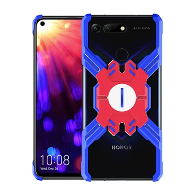 Blue Red Механический чехол для телефона huawei honor V20 View 20, чехол для huawei mate 20 P20 Pro Nova 4 mate 20 P20, противоударный металлический чехол - Цвет: Blue Red