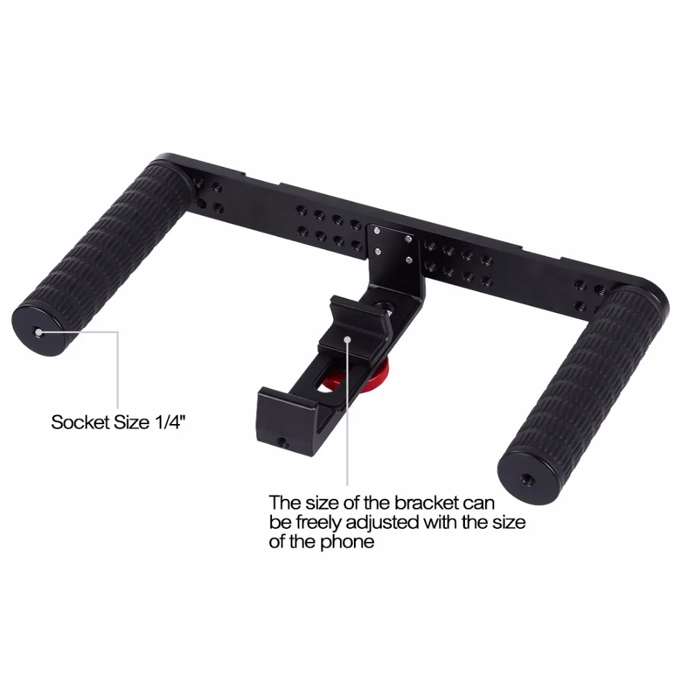 PULUZ 4 in 1 Live Broadcast LED Selfie Light Smartphone Video Rig Handle Stabilizer Aluminum Bracket Kits | Электроника