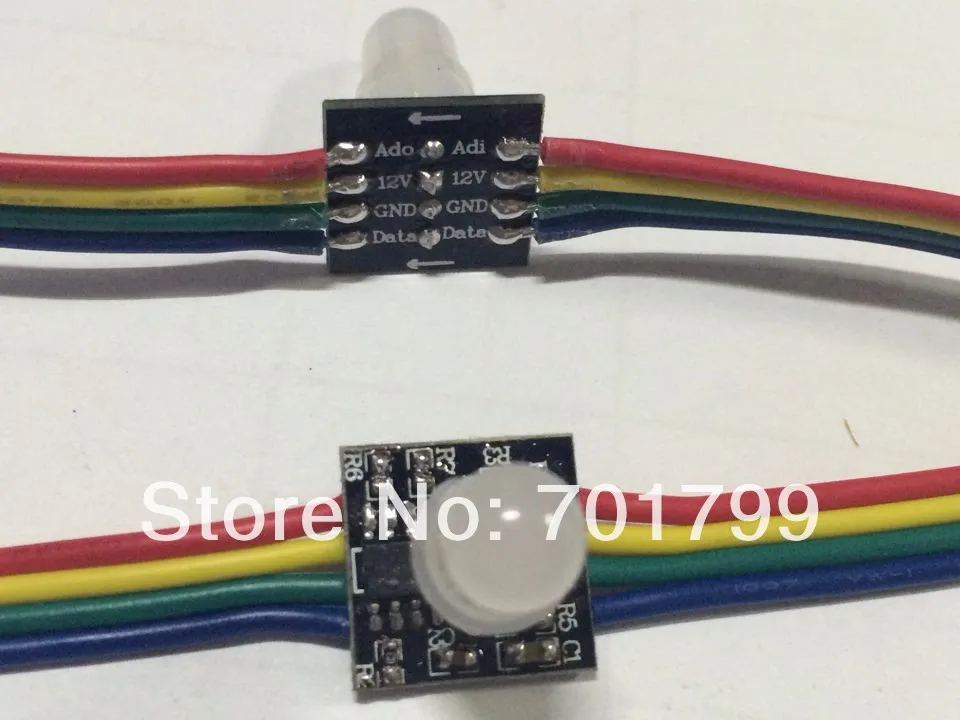 100 шт. DC12V 12 мм WS2821A DMX512 светодиодный пиксельный узел IP33 не обладает