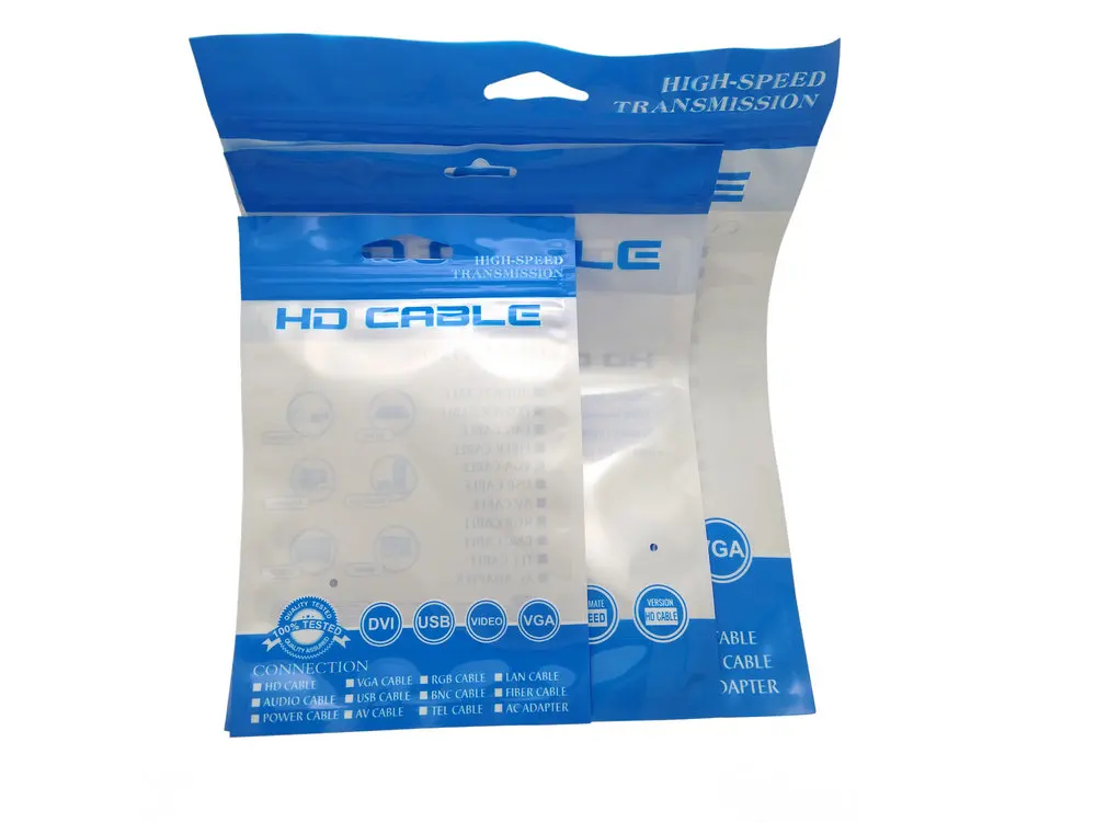 100 шт прозрачная пластиковая молния Розничная упаковка сумка для