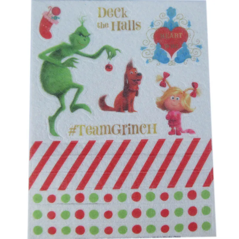 13pcs Cute dog/monkey/dog/deck halls Adhesive Paper Sticker festival sticker Decoration DIY Card Scrapbooking nonwoven Stickers | Дом и сад