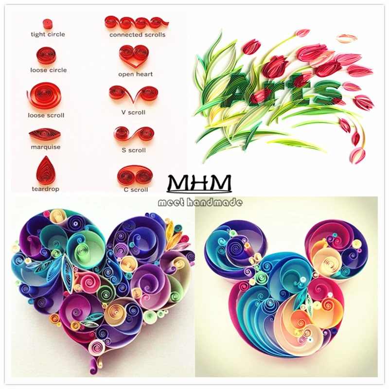 Мода 120 полоски смешанных цветов 10 мм Ручная работа инструменты для оригами