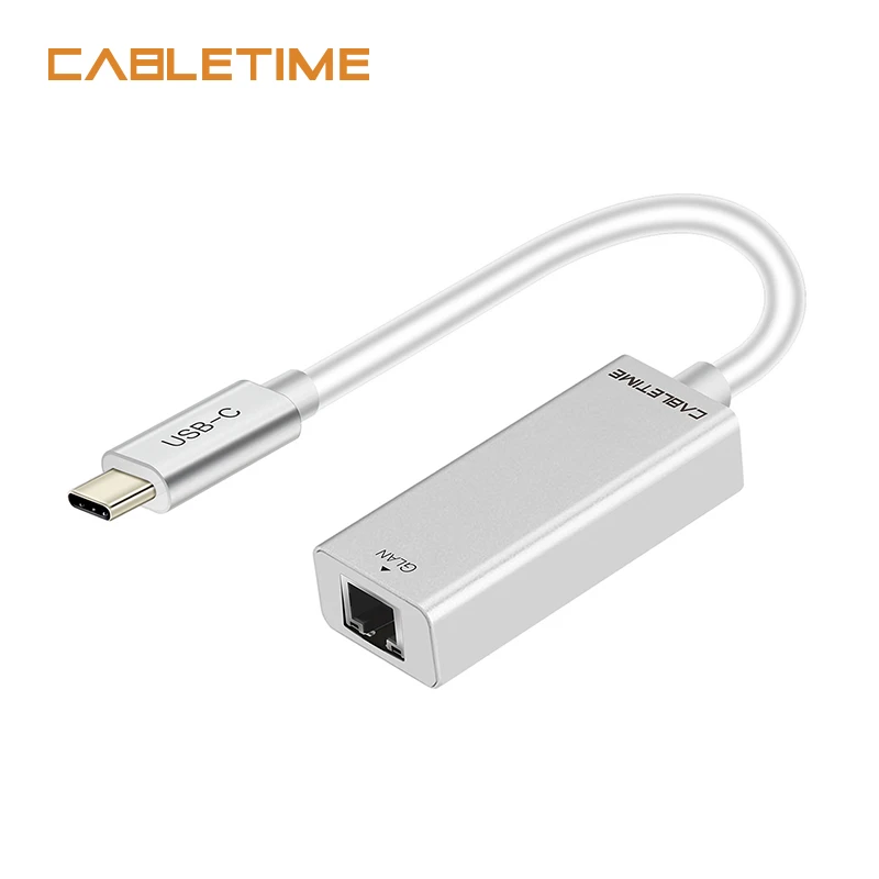 Адаптер Cabletime USB C Ethernet внешний адаптер к Сетевой карте RJ45 Lan 3 1 Type c хаб для Mac Samsung