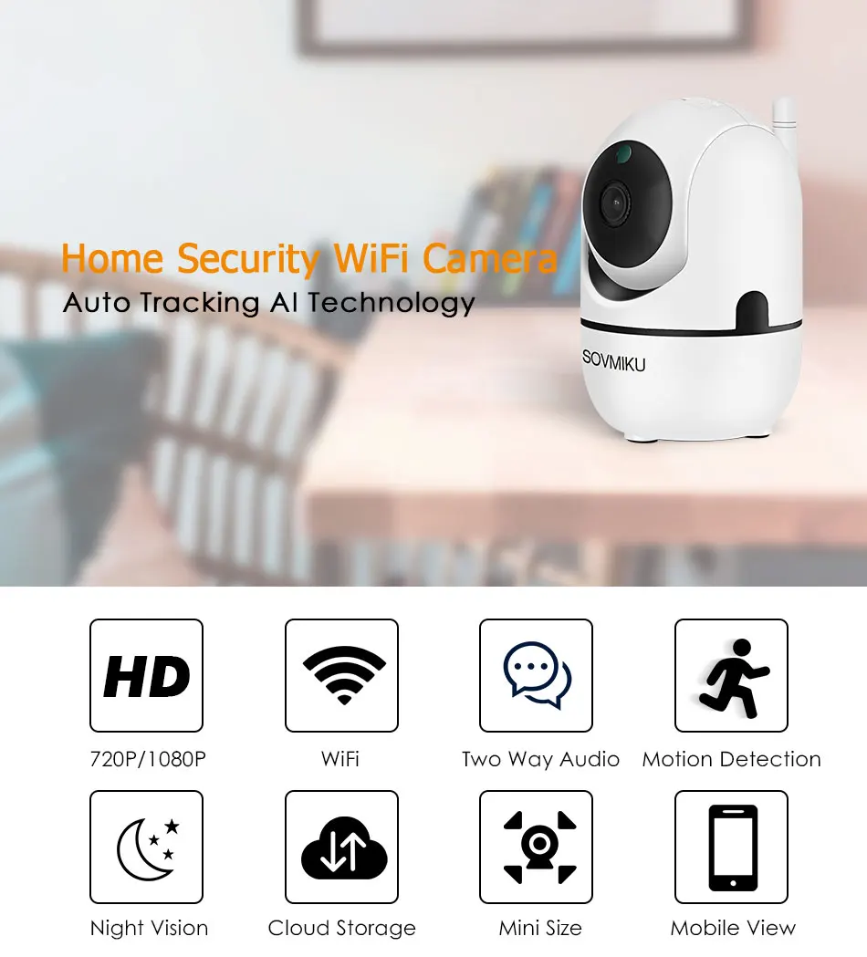 1080P облачная Беспроводная ip-камера Wifi домашняя охранная камера с функцией автоматического слежения CCTV камера WiFi детский монитор ночного видения