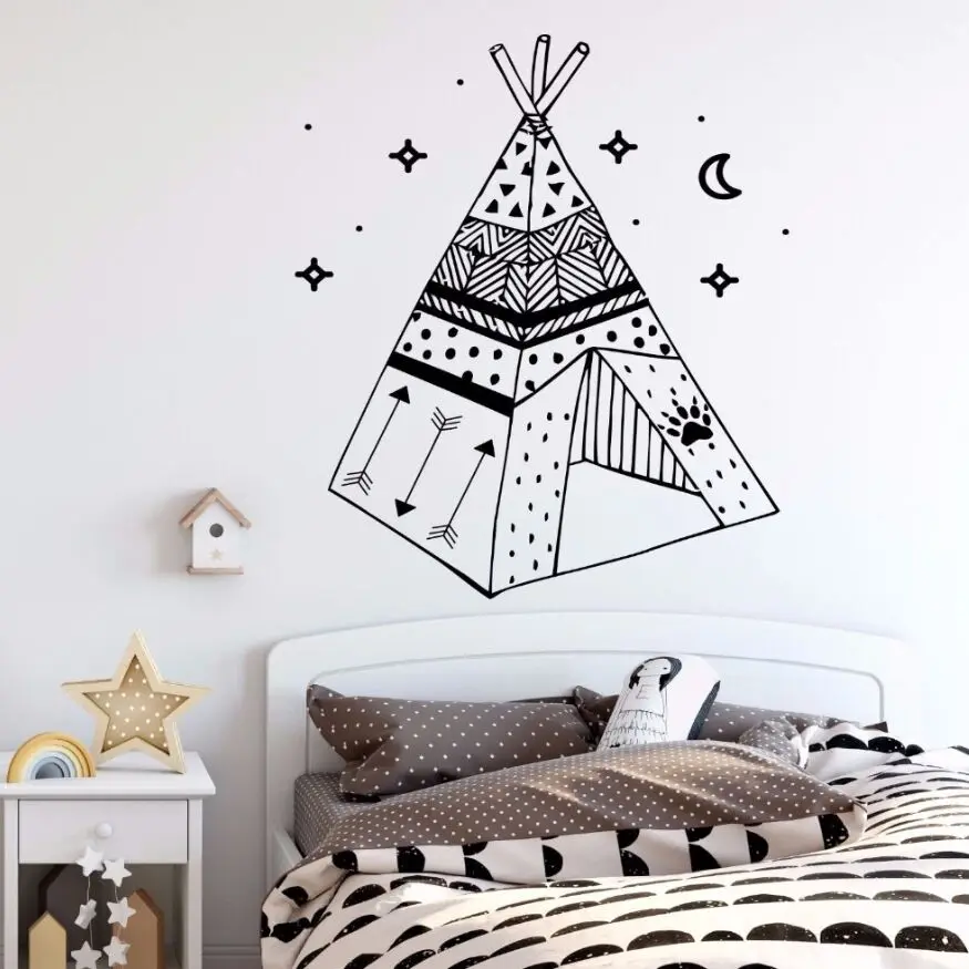 Настенные наклейки Wigwam съемные настенные Стикеры декор для детской комнаты