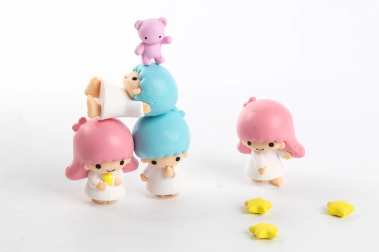 Little Twin Stars NoseChara маленькие фигурки Ensky11 штук Kiki Lala мини фигурка игрушка|figure toy|little