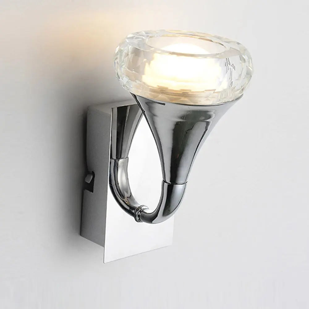 

Modern Crystal LED Bedroom Bedsides Wall Lamp Corridor Balcony Hallway Wall Lights Mirror Front Crystal Wall Sconces