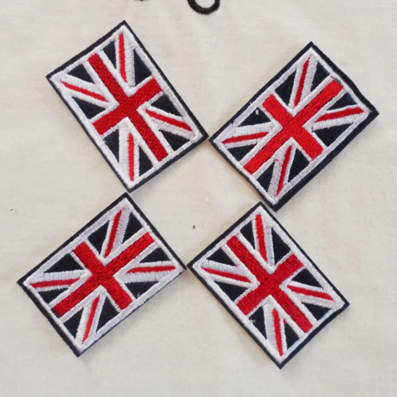 Embroidered iron-on British flag Patches Costume Motif Applique Newest Free Shipping 20pcs for DIY ClothesAccessories diy jeans | Дом и сад