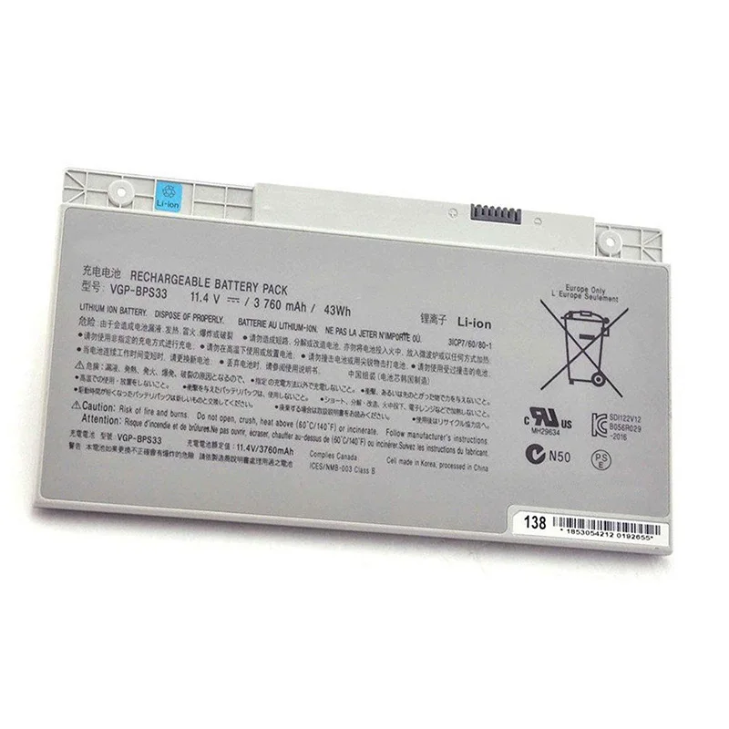 7XINbox 43Wh 11,4 V подлинный VGP-BPS33 Аккумулятор для ноутбука sony VAIO SVT-14 SVT-15 T14 T15 T14118CC сенсорный ультрабуки серии