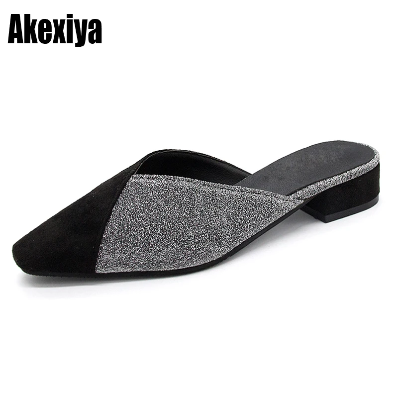 Женские босоножки без задника на квадратном каблуке средней высоты Размеры 35 39