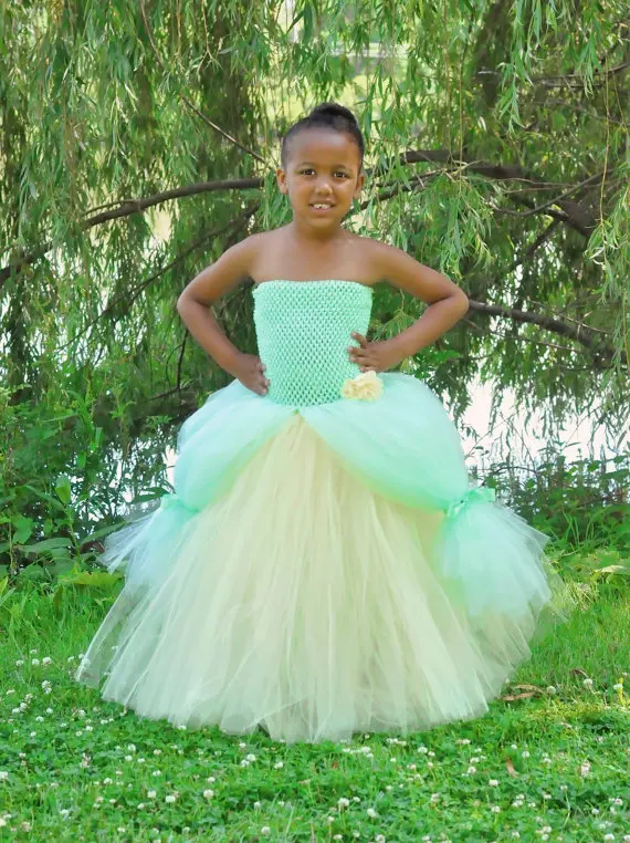 Шикарный костюм принцессы тианы с лягушкой платье-пачка для девочек