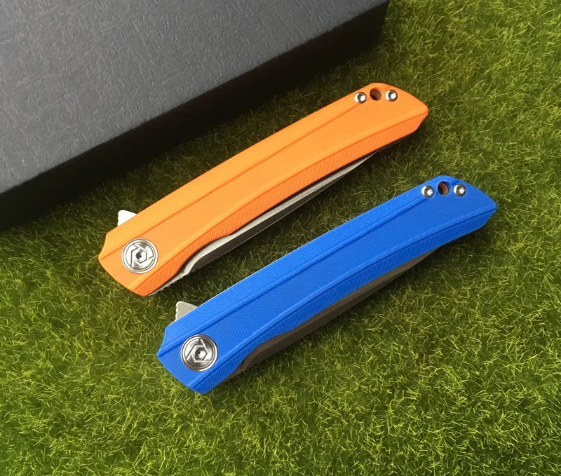 

CH3002-G10 new original design Flipper folding knife D2 knife ball bearing G10 + steel handle camping fruit knife EDC tools