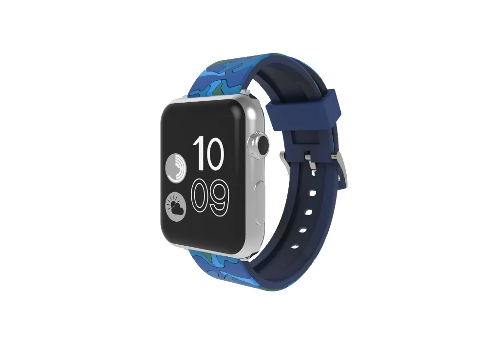 Камуфляжный спортивный силиконовый ремешок для iWatch 38 мм 42 камуфляжный браслет с