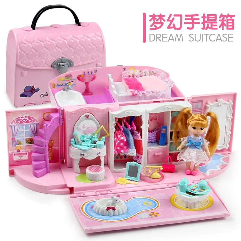 Handbag 1 doll Diy Кукольный дом Сумочка Мебель Миниатюрные аксессуары милый кукольный домик подарок на день рождения домашняя модель игрушки дом куклы игрушки для детей - Цвет: Handbag 1 doll